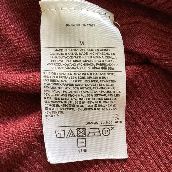 Banana Republic Men’s Silk and Linen Blend V -Neck Long Sleeve Sweater  Medium - Picture 6 of 6